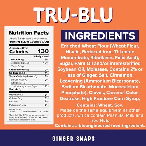 image for Tru-Blu TRU BLU Ginger Snap Bag Cookies | No artificial ingredients | 