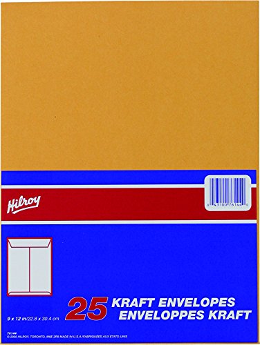 Hilroy 76144 Kraft Envelopes, 9x12-Inch, 25-Count image 1