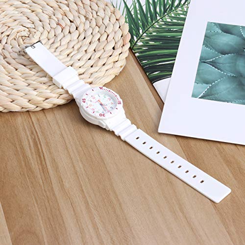 ibasenice Relógio de ponteiro de quartzo para meninos fofos para meninas, crianças, relógio de pulso