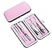Dealglad 7pcs Stainless Steel Nail Care Personal Manicure & Pedicure Set ,Nail Clippers Scissors Travel & Grooming Kit Tool (Pink)