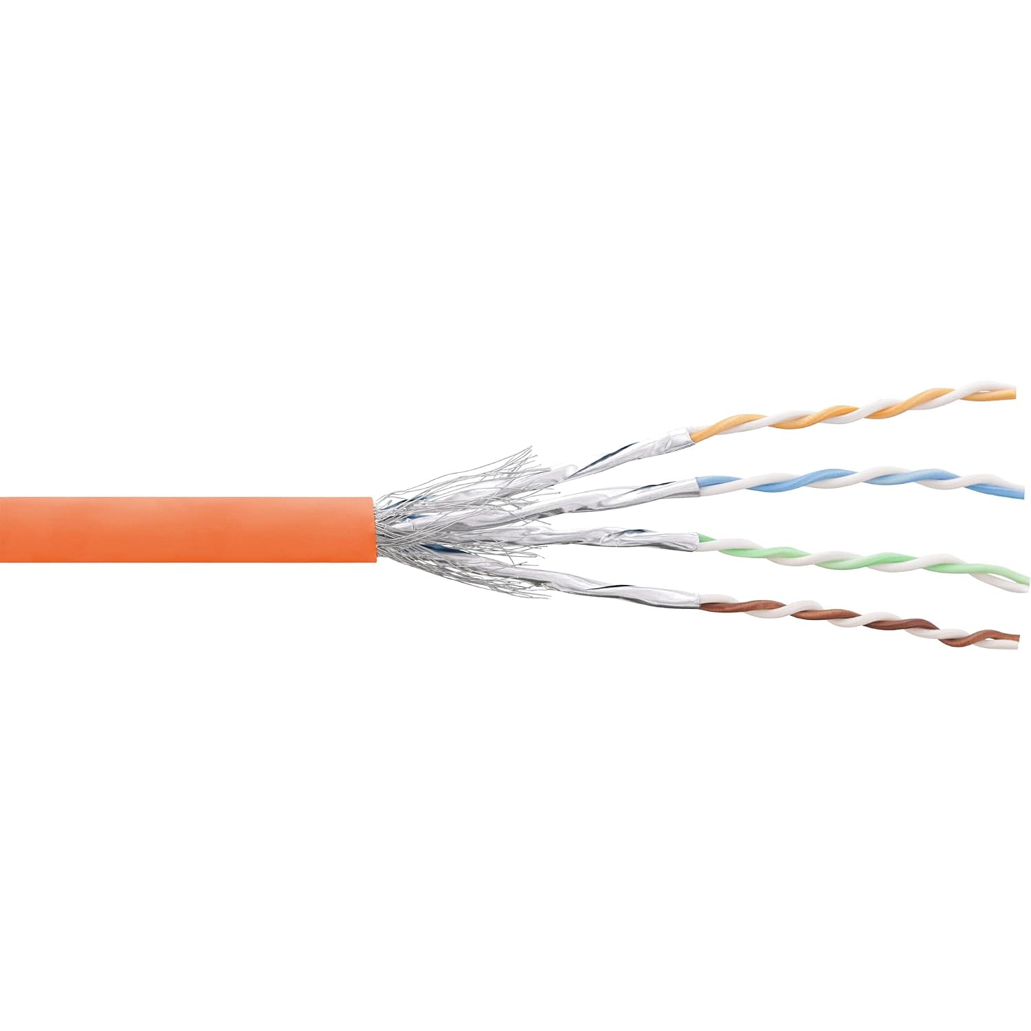 Патч-корд InLine S-STP/PIMF AWG27 Cat.6, ПВХ, 100 м, помаранчевий