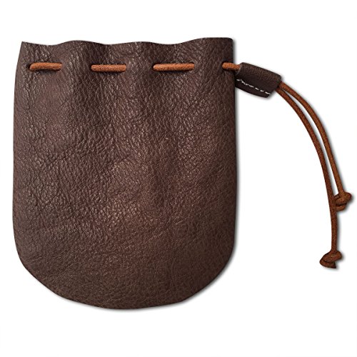 Fantastic Workmanship Genuine Leather Drawstring Coin Purse