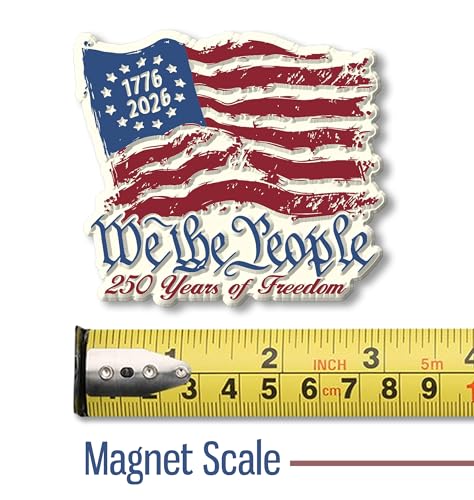 Imán Decorativo Bandera USA 250 Años 3 x 2.7 pulgadas miniatura 2