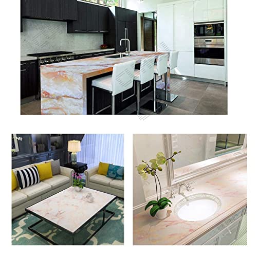 Image of SARVATRAY Self-Adhesive Wallpaper, Oil Proof Heat Resistant Kitchen Stickers, Wall Stickers, Vinyl Sheet for Kitchen Wall 2 X 16.5 SQ FT (5 M Saffron WS)