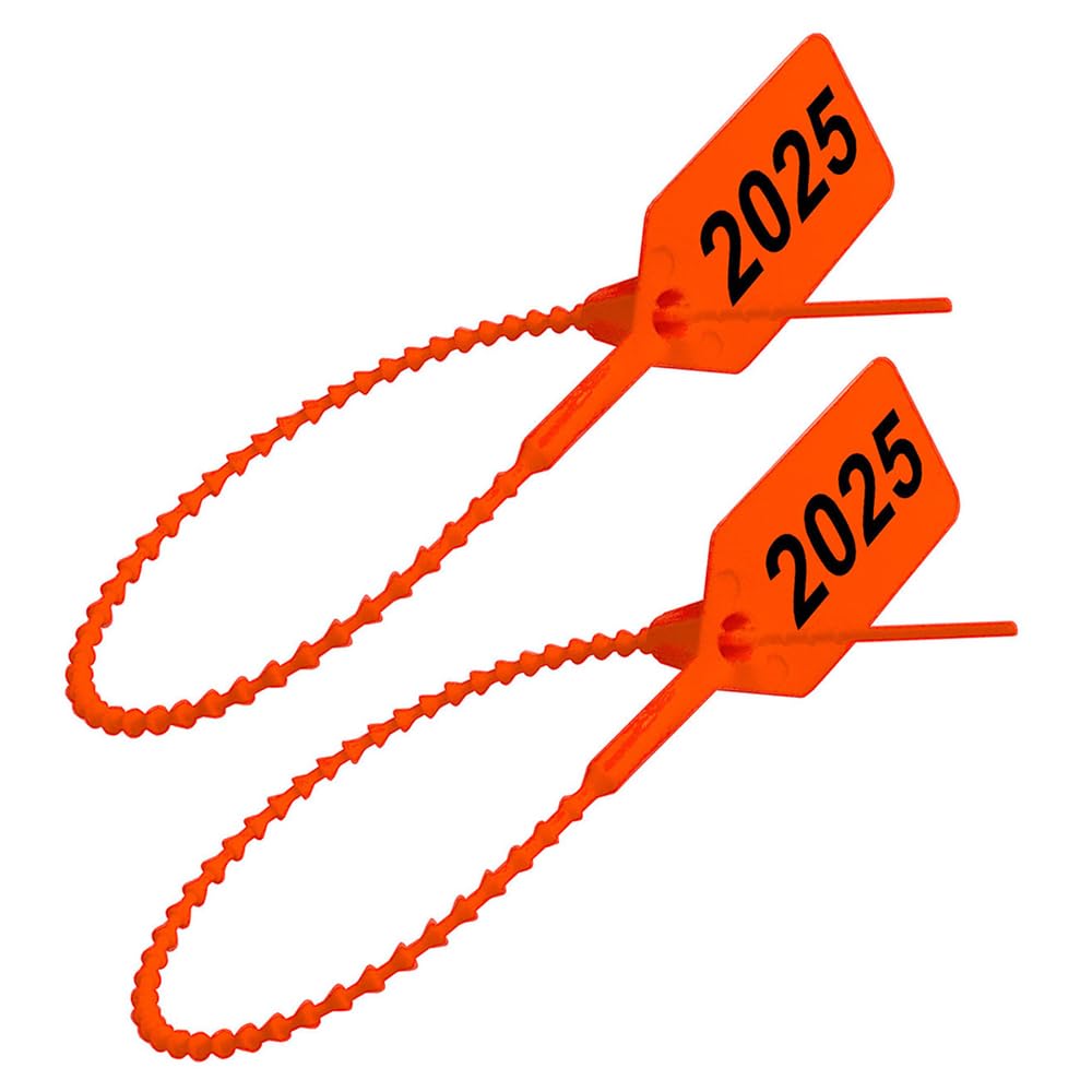 2025 Dated Fire Extinguisher Tamper Seals Orange Color (1000 Pack)