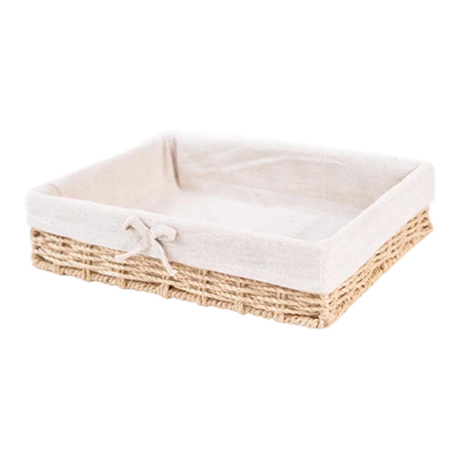 ERRORY Desk Storage Basket for Living Room Bedroom Entryway Dresser Woven Organiser Box for Toy Cosmetics Jewelry Small Items Desktop Organiser