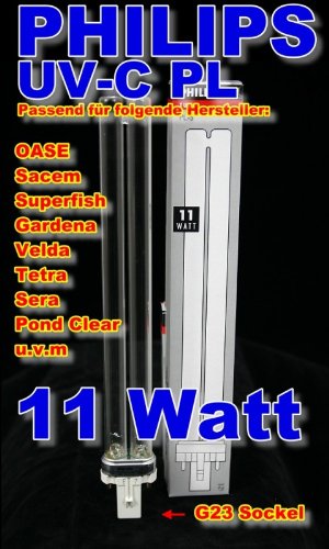 Philips Lampe de rechange UV-C PL 11 W Longueur 236 mm Version 2013