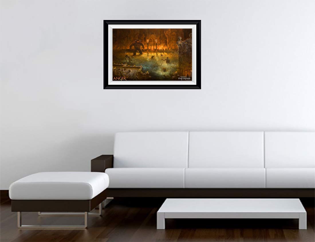 Gadgets Wrap Printed Landscape Photo Frame Style Decal Decor - Dante'S Inferno Fandom, 30 Cm X 5 (Multicolor)