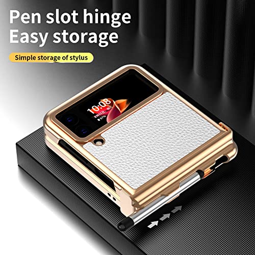Coque Samsung Galaxy Z Flip 4 5G étui cuir porte-stylet compatible protection Flip 3 - 6