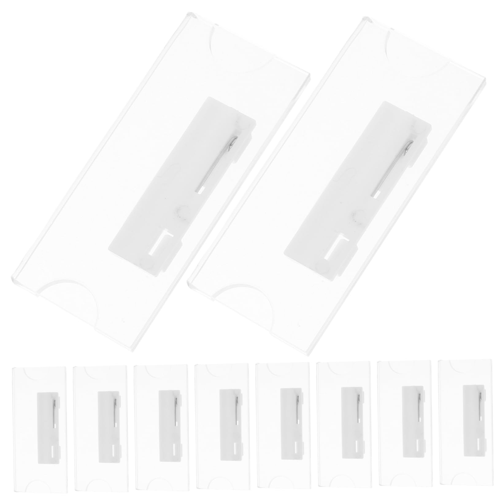 Housoutil 5 Ensembles Insérer Le Badge De La Carte Badges Nominatifs Pour Le Travail Douane Porte-étiquettes Cas Porte-badges Étudiants Titulaire D'identité Le Fer Transparent 10 Pièces * 5