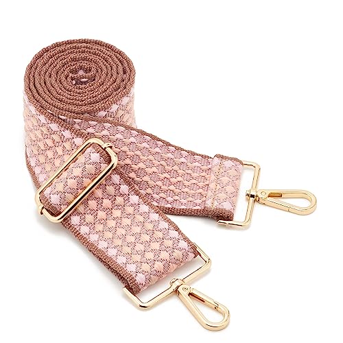 Image of Wide Shoulder Strap Adjustable Replacement Belt Guitar Style Crossbody Bag Handbag Strap Multicolor Canvas Straps(Wide:2in)(Color27)