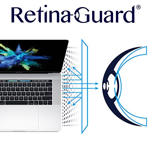 RetinaGuard Macbook Pro 15 Inch (2018 2017 2016) Anti Blue Light Screen Protector (Transparent), SGS and Intertek Tested, Blocks Excessive Harmful Blue Light, Reduce Eye Fatigue and Eye Strain