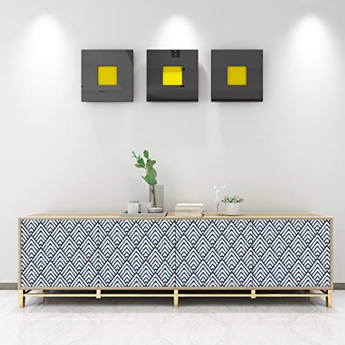 Livebor Arrowhead Deep Blue Peel and Stick Wallpaper 196.8”X 17.7” Blue Wallpaper Wall Decorative Removable Wallpaper Stick and Peel Geometric Self Adhesive Wall Paper Vinyl Film Shelf Drawer Liner