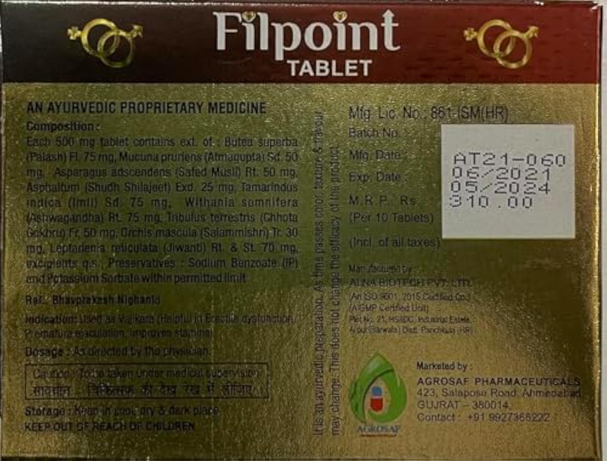 FILPOINT EXTRA TIME, Herbal Supplement