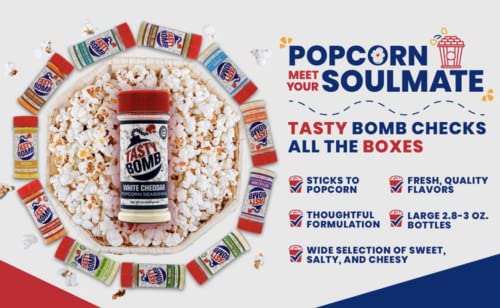 Tasty Bomb Popcorn Seasoning 6 Pack, Nacho Cheddar, Keto Friendly, Gluten Free Popcorn Seasoning, Popcorn Seasonings Powder For Home & Gift- Pack Of 6 #TOP2