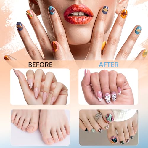Image of 12 Color Nail Art Pens for Painting Nails, 0.7 MM Nail Polish Pens Drawing Point Liner Acrylic Painted Pen Kit, Waterproof Quick-drying for DIY Design Manicure Tools Christmas