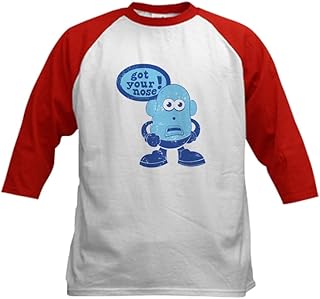 CafePress Mr. Potato Head Got Your Nose Kids Baseball Tee Kids Cotton Baseball Jersey, 3/4 Raglan Sleeve Shirt Red/White