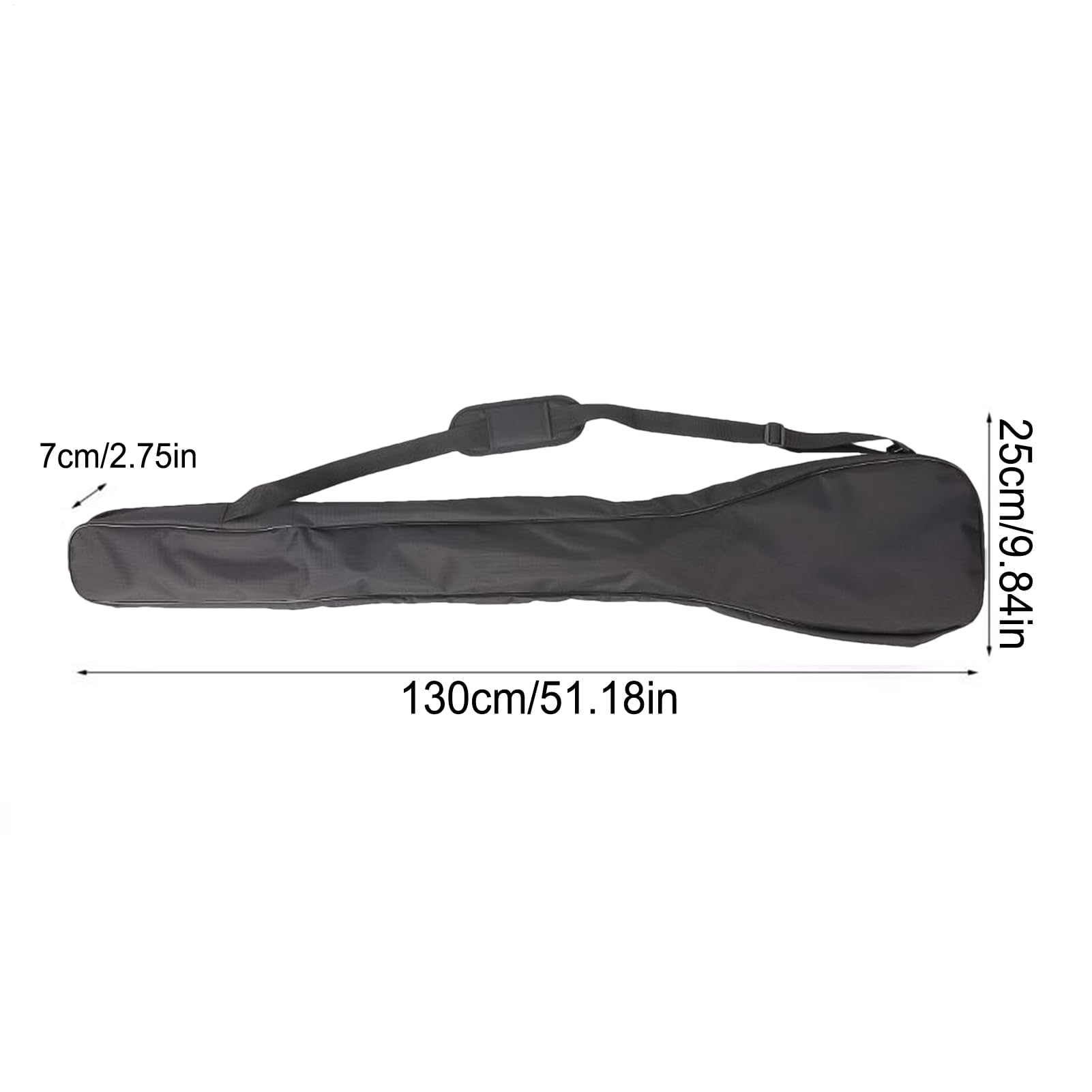 Borsa portaoggetti per kayak, in tessuto Oxford, 130 x 25 x 7 cm, borsa per pagaie a doppia testa, impermeabile, a tre sezioni, tracolla regolabile per sport