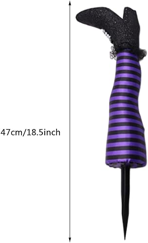 Miniatura 8 de Decoraciones de Halloween  Patas de bruja de Halloween, decoración de patas de bruja malvada, estacas divertidas de bruja de Halloween para