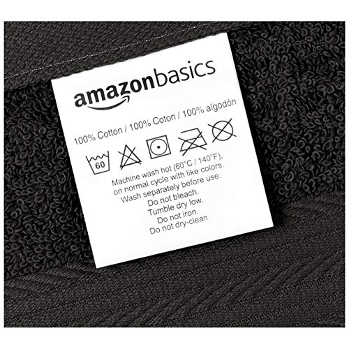 Amazon Basics TFRWC12BLA Soft, Absorbent Fade Resistant Cotton Washcloths thumb #3