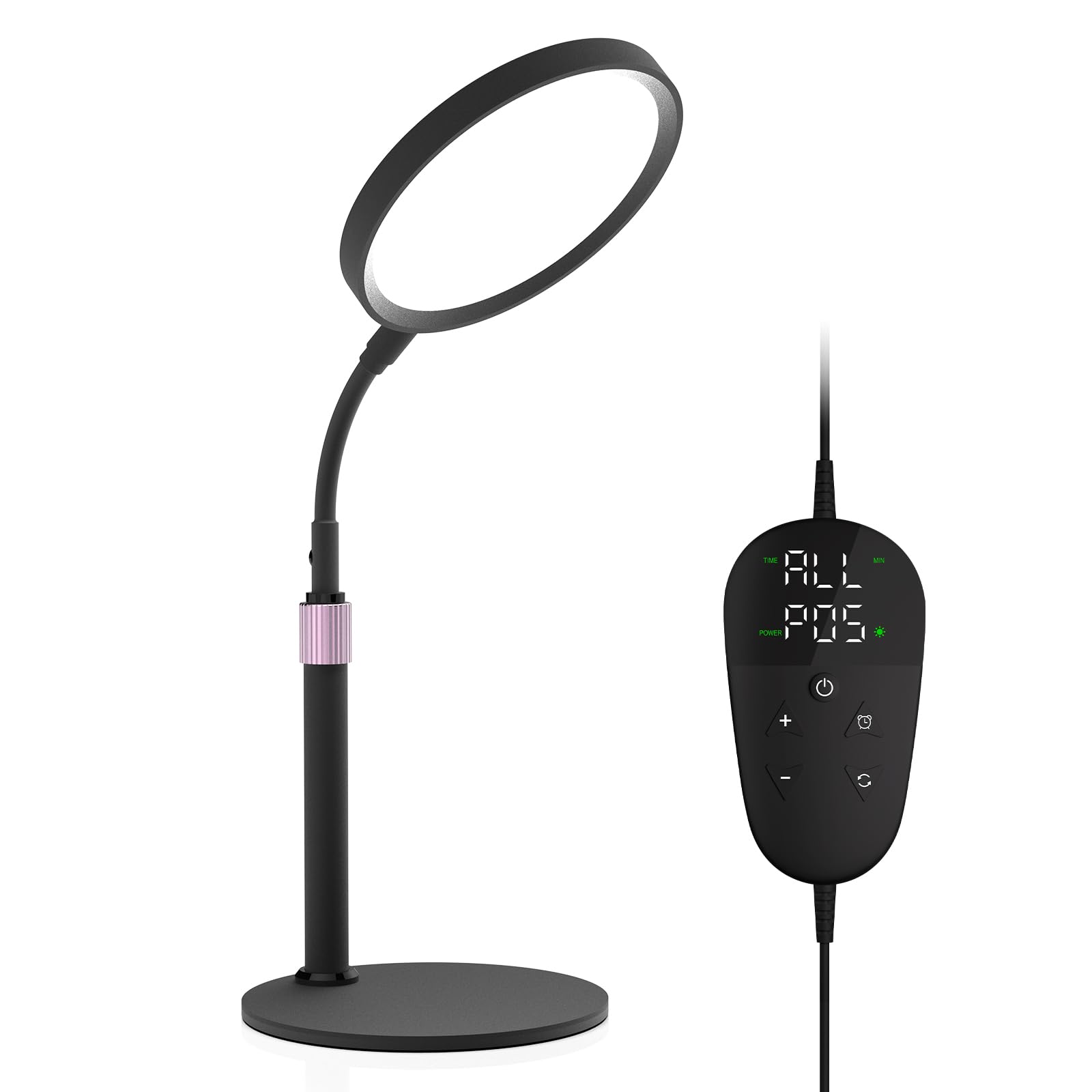 SAD Lamp, 10000 Lux SAD Light Therapy Lamp, Daylight Lamp with 3 Light Colors & 9 Adjustable Brightness & 3 Timer, UV Free Sun Light Lamp for Lift Mood (Black)