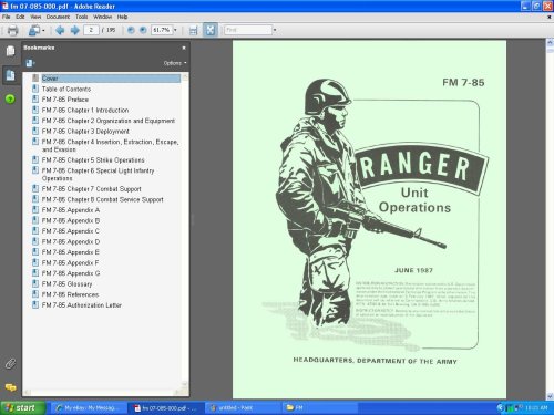 Ranger Unit Operations (U.S. Army Field Manual, FM 7-85): U.S. Army ...