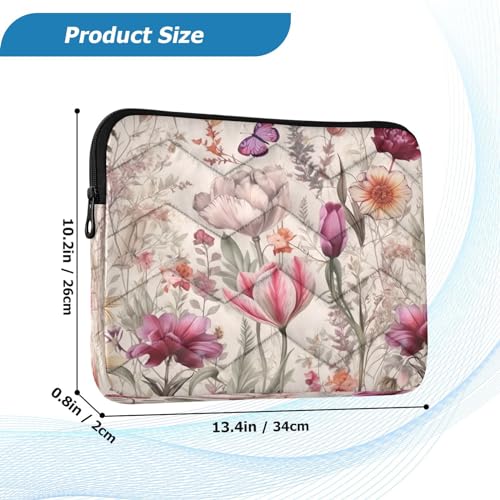 Funda para portátil de 13-14 pulgadas con flores silvestres miniatura 3