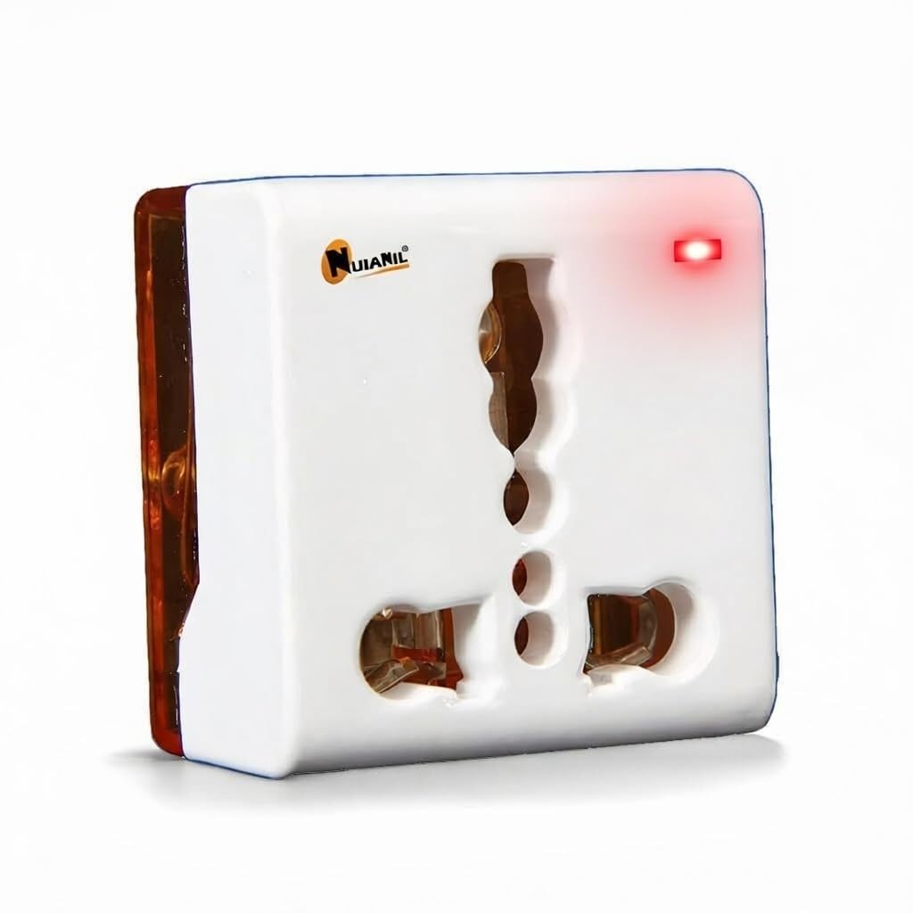 6 amp to 16 amp converter plug 15amp Socket Adaptor for Big Appliances with LED Indicator(Use 16amp Devices in 6amp Normal Socket)