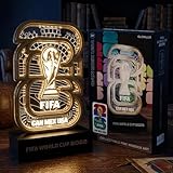 LAYERLUX FIFA World Cup 2026 Official Licensed Collectible Display with White LED Glow – Soccer Memorabilia Gift for Men, Dad, Son, Fans – Man Cave, Bar, Desk Decor – USA CAN MEX Trophy