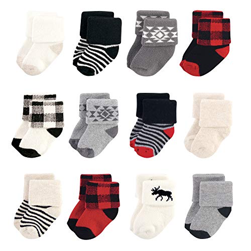 Image of Hudson Baby baby-girls Cotton Rich Newborn and Terry Socks