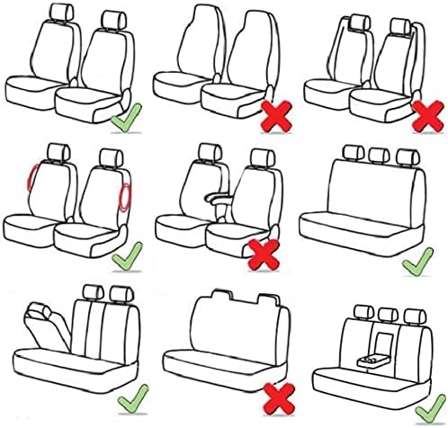 Miniatura 7 de Aoyade Juego completo de fundas de asiento de coche para Sandero Stepway Front and Rear Split Bench Protectors Color Café