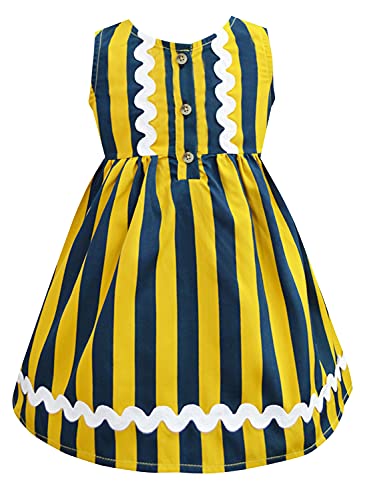 Image of A.T.U.N. (ALL THINGS UBER NICE) Girls Printed Cotton Skater Knee Length Casual Dress for Daily Occasions