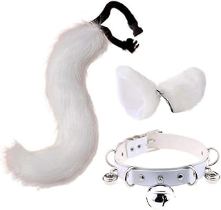 Anuncio Patrocinado - Clip de pelo sintético con orejas de gato, disfraz de zorro de lobo peludo de cola larga, disfraz de...