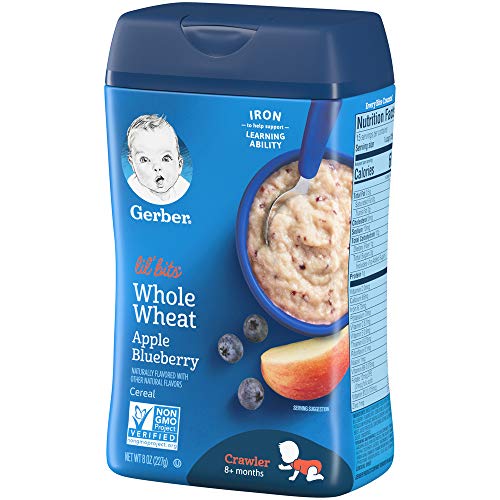 gerber lil bits whole wheat apple blueberry cereal