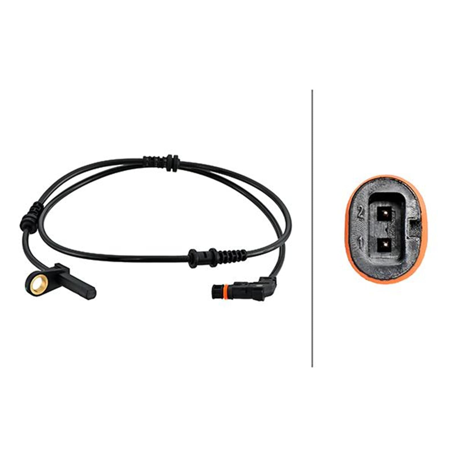 6PU 230 048-321 HELLA Capteur ABS Essieu arrière, inductif, 2pôle