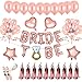 Produktbild AivaToba JGA Deko Luftballons Set mit Latex Ballons in Roségold, konfetti Luftballons, Bride to Be Folienballon Girlande Deko für Tochter Mädchen Abschied Party,Junggesellinnenabschied