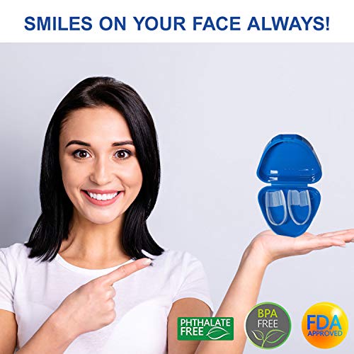 Mouth Guard for Grinding Teeth and Clenching Anti Grinding Teeth Custom Moldable Dental Night Guard Professional Dental Night Guards to Prevent Bruxism/Pack of 8