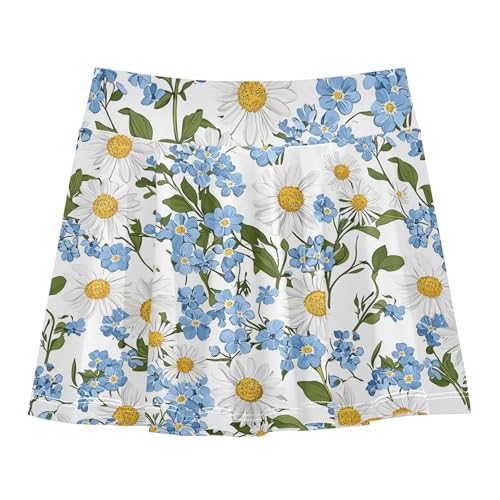 Skirt for Girls with Built in Shorts Flowy Golf Skirts for Little Girls Sports Skirts for Kids with Pockets