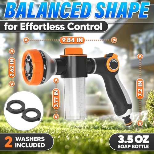 Garden Hose Nozzle with Soap Dispenser
