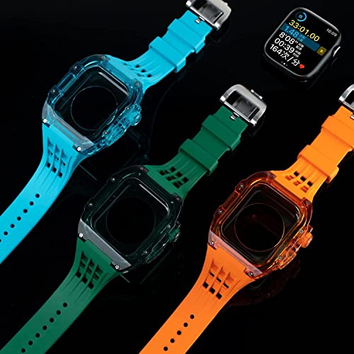 Coque Apple Watch Ultra 49mm transparente et bracelet caoutchouc SCHIK - 7