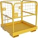 YINTATECH Forklift Cage Work Platform Safety Cage Collapsible Heavy Duty Steel Construction Lift Basket Aerial Rails 36x36 inches 1105lbs Capacity