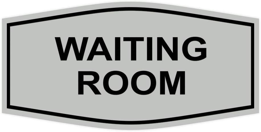Signs ByLITA Fancy Waiting Room Sign(Lt Gray)-Small