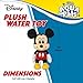 Wahu Aqua Pals Disney Classic Mickey Mouse Plush Water Toy for Kids Ages 2+, Fast-Drying Waterproof Plush Doll Toy for Pool and Bathtub, Medium, Red/Black, 16