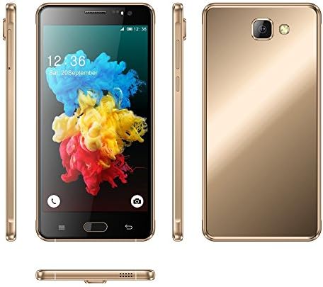 Utral Thin Unlocked 6.0" QHD IPS Smartphone Android 5.1.1 Lollipop Dual Sim Dual Standby MTK6580 Quad Core RAM 1G ROM 8G Cell Phone 1.3GHz GSM/WCDMA GPS 8.0Mp Camera Great (Gold)