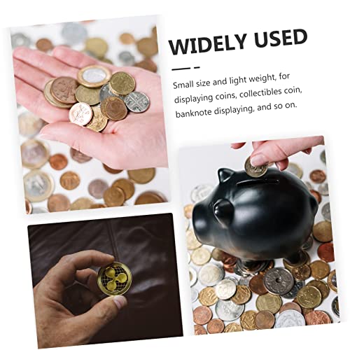 100 cápsulas transparentes para monedas, protectores para coleccionistas miniatura 2