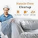 PRIMAX Clear Plastic Drop Cloth 9x12 ft (3 Pack) – Waterproof Painters Plastic Sheeting for Painting, Furniture Covers & Dust Protection – Easy Cleanup, Mess-Free Solution for Painting or Renovations