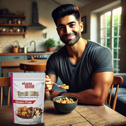 Image of 8:00 AM Gluten Free Trail Super Foods Mix, Made With Nutritious Ingredient, Healthy And Tasty Snack, Rich Source of Zinc, Potassium And Iron, 200 G