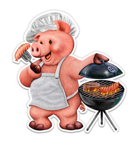 GT Graphics Express BBQ Grilling Barbeque Grill - Vinyl Sticker Waterproof Decal