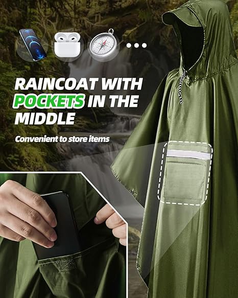 Listado de Impermeable Tipo Poncho los mejores 5. 24 Imagen adicional