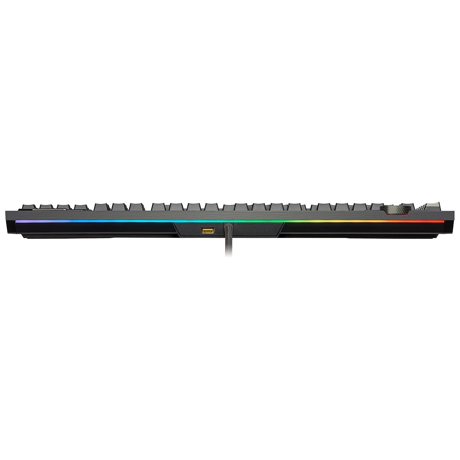 Corsair K100 RGB klawiatura do gier (przełączniki mechaniczne CHERRY MX SPEED: szybka i bardzo dokładna, klawisze z podwójnym wtryskiem PBT, integracja Elgato Stream Deck) AZERTY, czarny